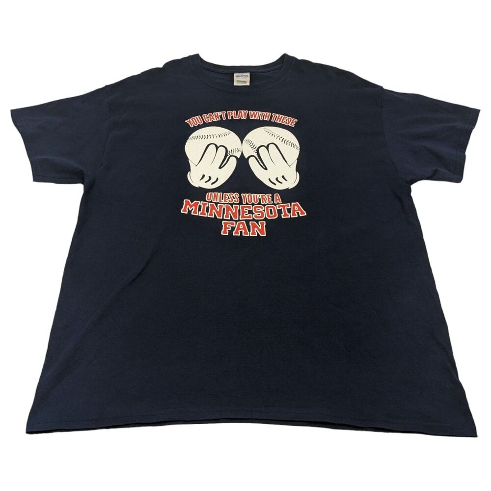 MLB Minnesota Twins "You Can't Play With These" Tee Shirt Size XL fun novelty